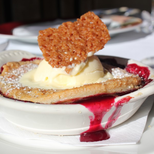 Warm Blackberry Cobbler with Creole Cream Cheese Ice Cream